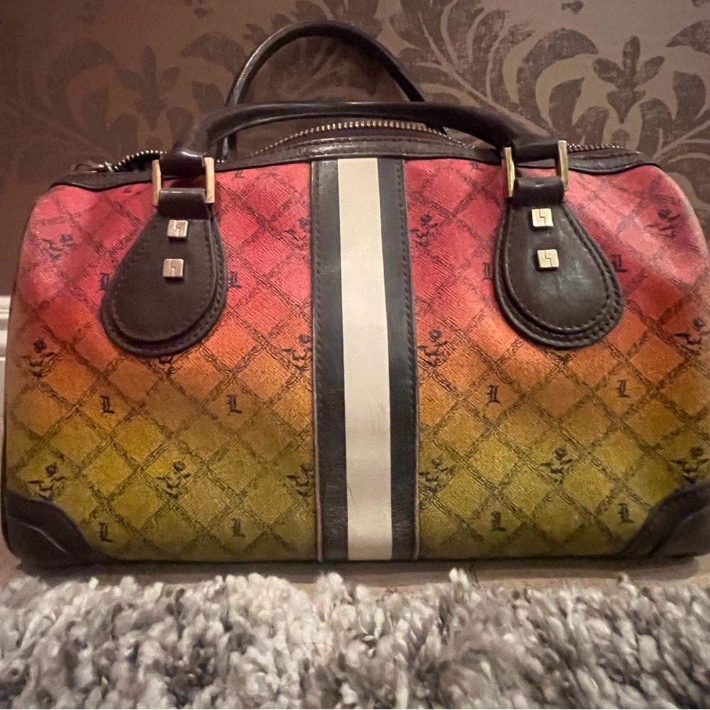 Rare L.A.M.B. Large Manderville Ombré Faded Satchel Bag